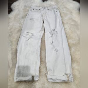 BDG White Distressed Boyfriend Jeans